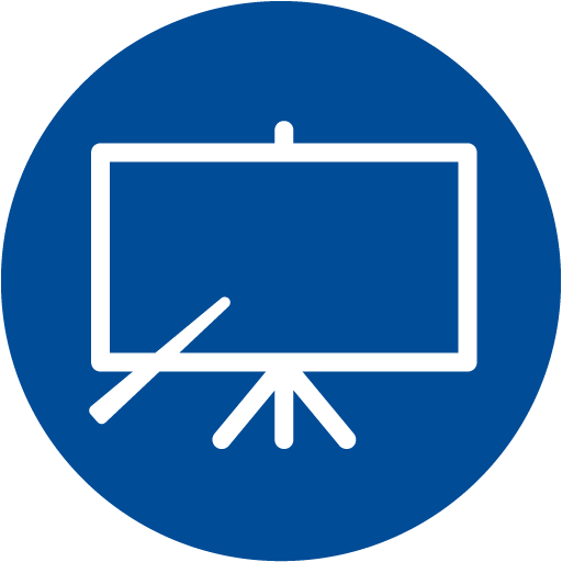 training and workshops logo, whiteboard